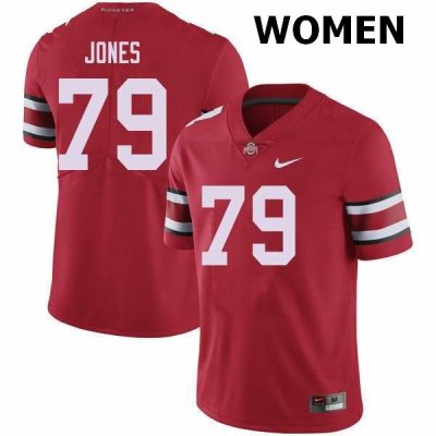 NCAA Ohio State Buckeyes Women's #79 Dawand Jones Red Nike Football College Jersey BWD4645YE